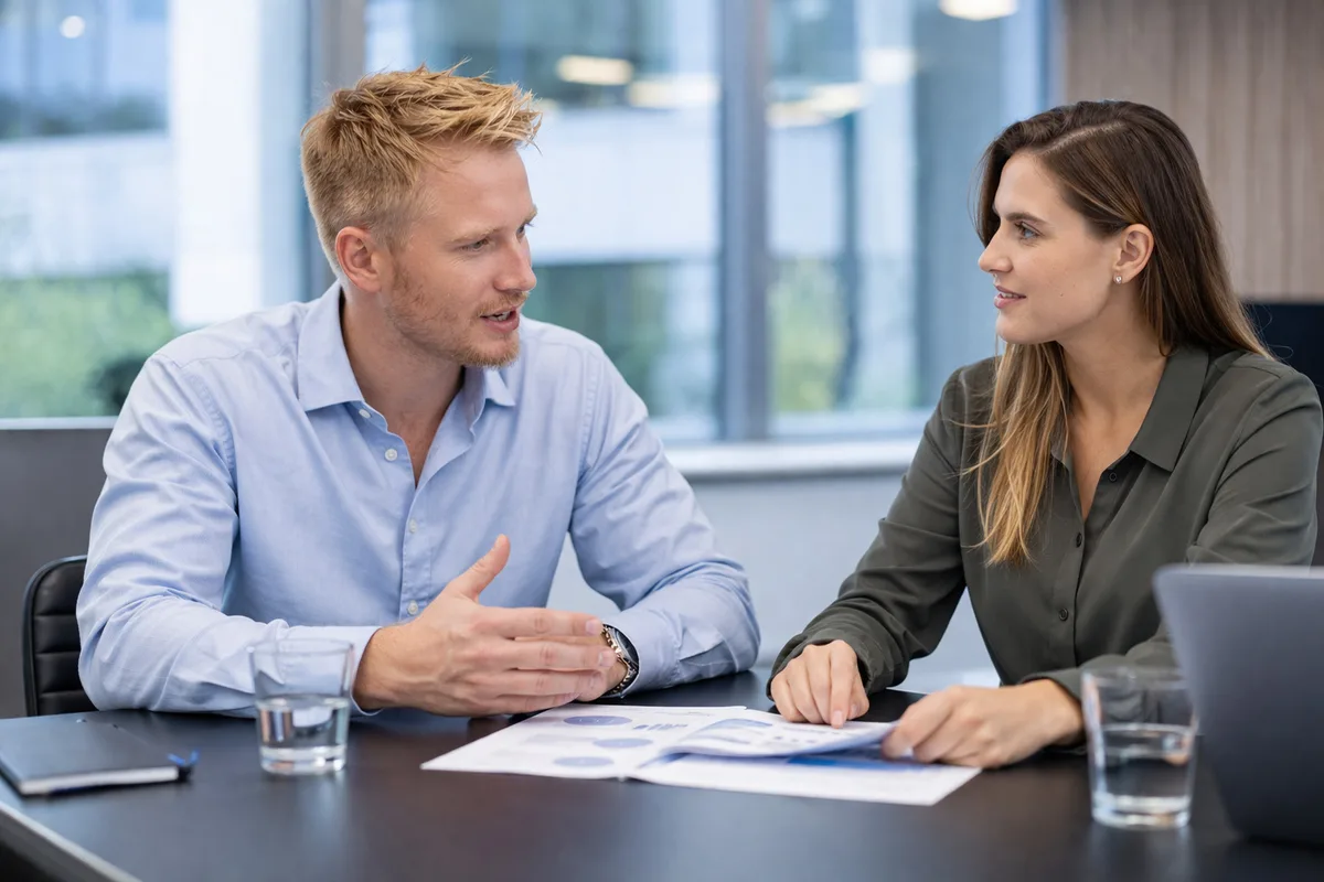 Equipe Arizen em reunião de análise